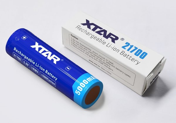 XTAR 21700 - 5000mAh, 3,6V - 3,7V - max. 10A PCB geschützt